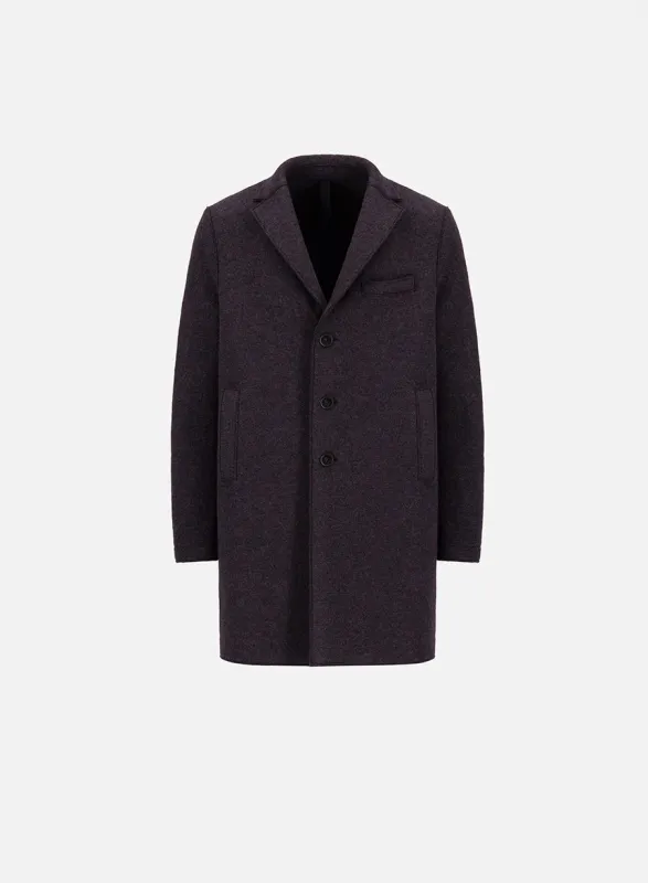 Boxy coat boiled wool made by Harris Wharf London