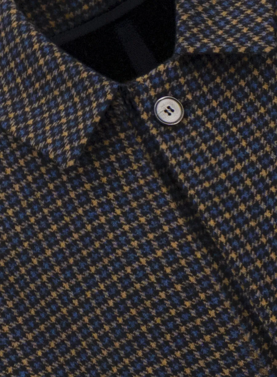 Fly front balmacaan tattersall sold by Harris Wharf London product image thumbnail 5