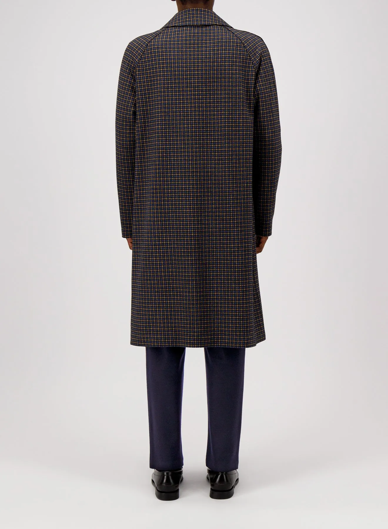 Fly front balmacaan tattersall sold by Harris Wharf London product image thumbnail 4