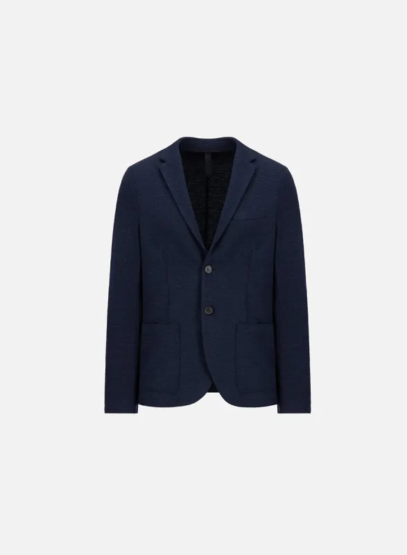 2b. blazer hopsack crafted with Loro Piana fabric sold by Harris Wharf London
