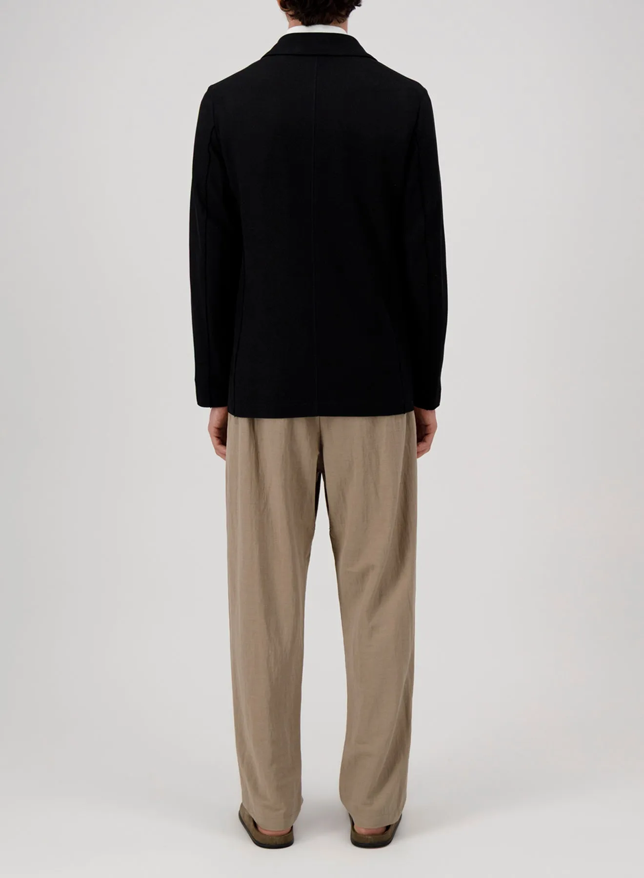 Peak lapel blazer honeycomb crafted with Loro Piana fabric sold by Harris Wharf London product image thumbnail 4