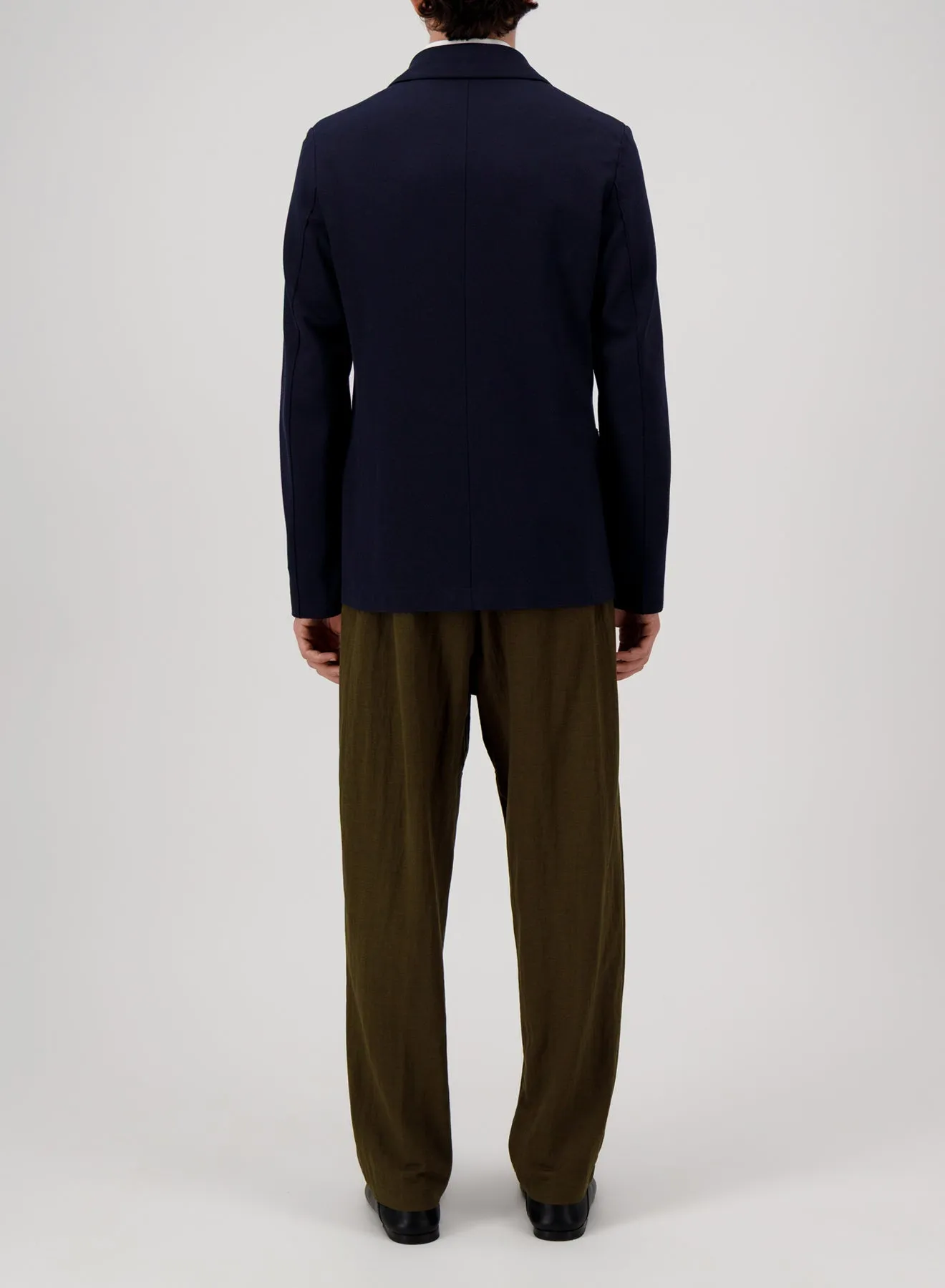 d.b. peak lapel blazer diagonal crafted with Loro Piana fabric sold by Harris Wharf London product image thumbnail 4