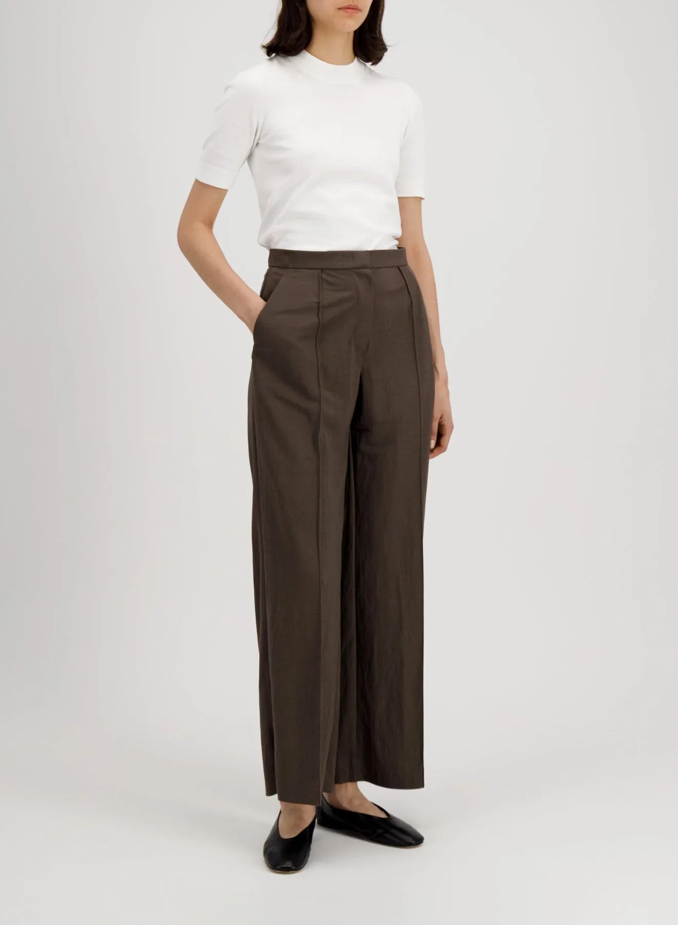 palazzo trousers rayon sold by Harris Wharf London product image thumbnail 3