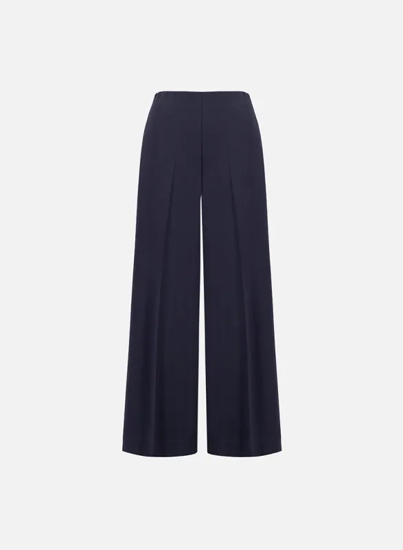 flared trousers crepe viscose sold by Harris Wharf London