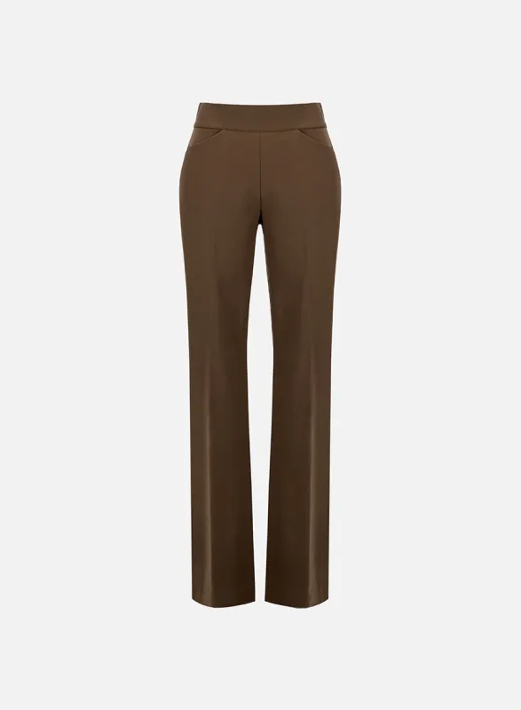 long flared leggings techno viscose sold by Harris Wharf London