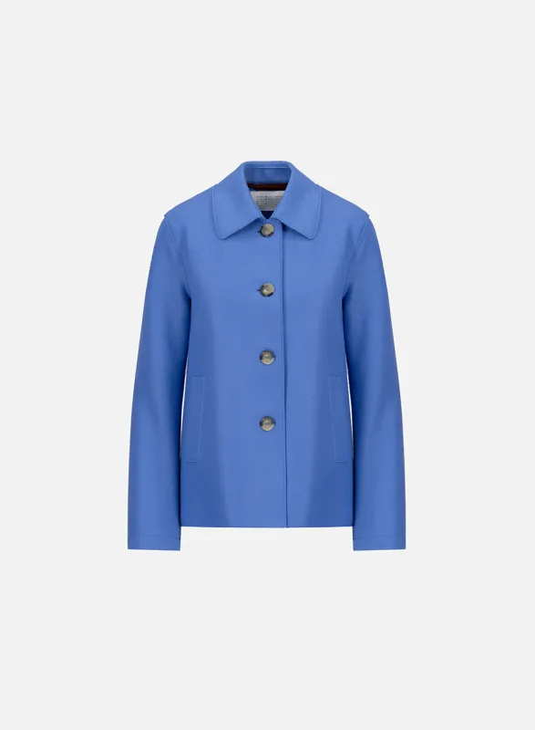 Short loden light pressed wool sold by Harris Wharf London