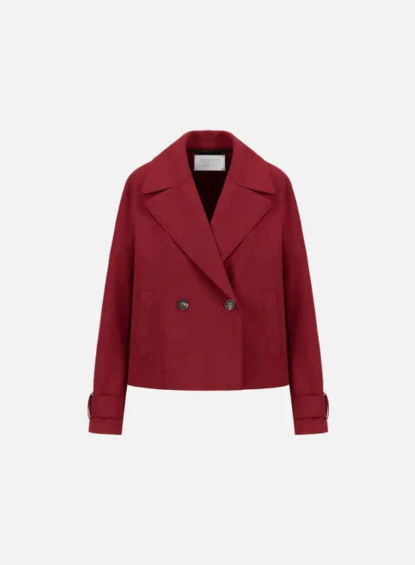 Cropped peacoat scuba sold by Harris Wharf London