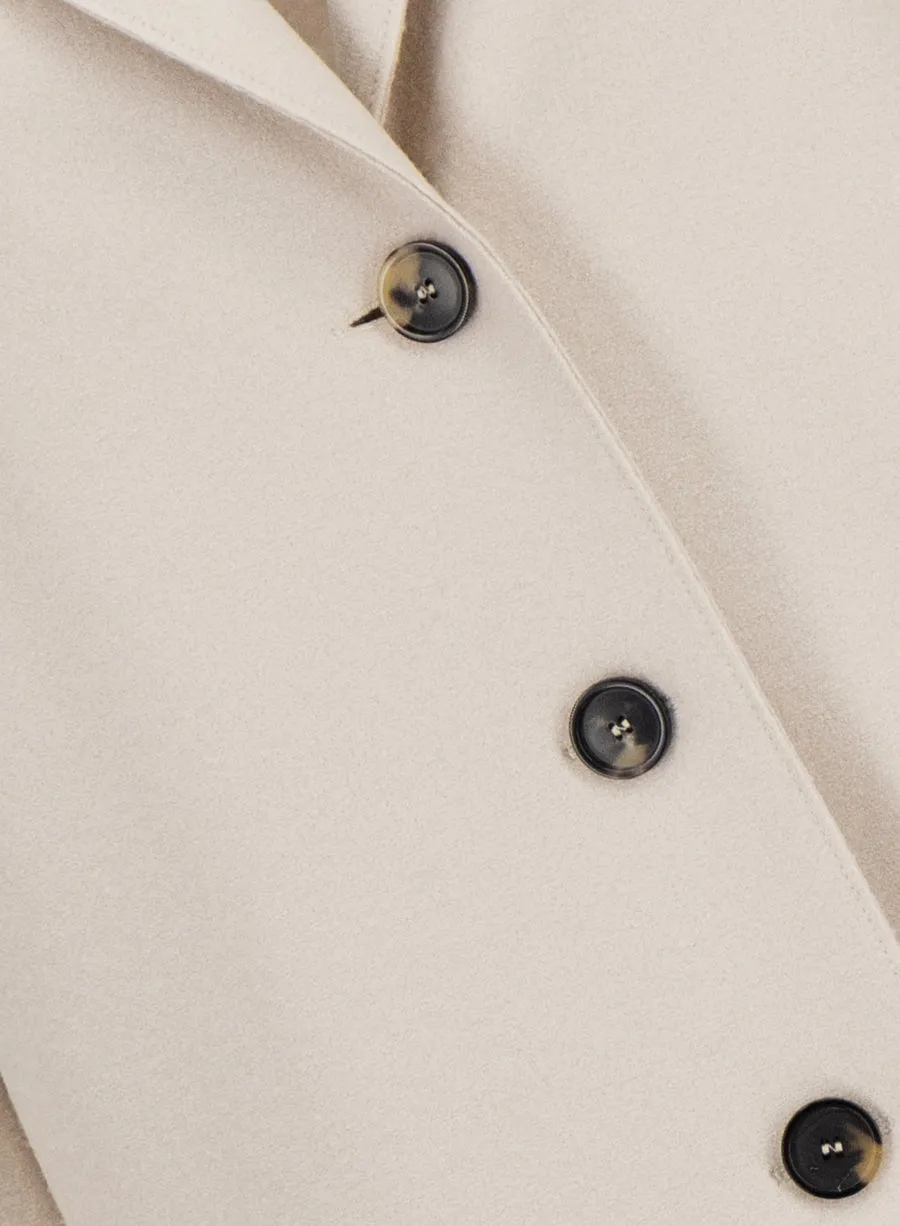 Overcoat in light pressed wool sold by Harris Wharf London product image thumbnail 5