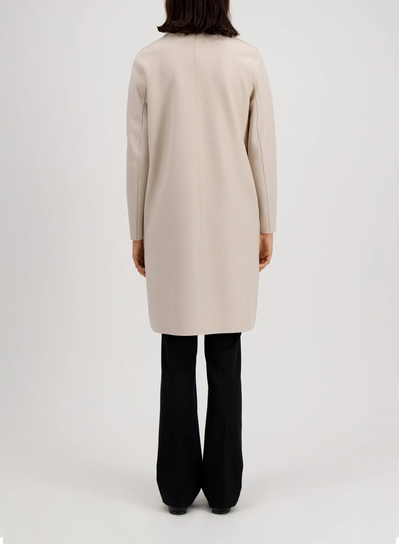 Overcoat in light pressed wool sold by Harris Wharf London product image thumbnail 4