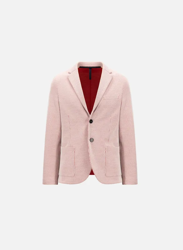 2 buttons Blazer seersucker carfted with a Loro Piana fabric sold by Harris Wharf London