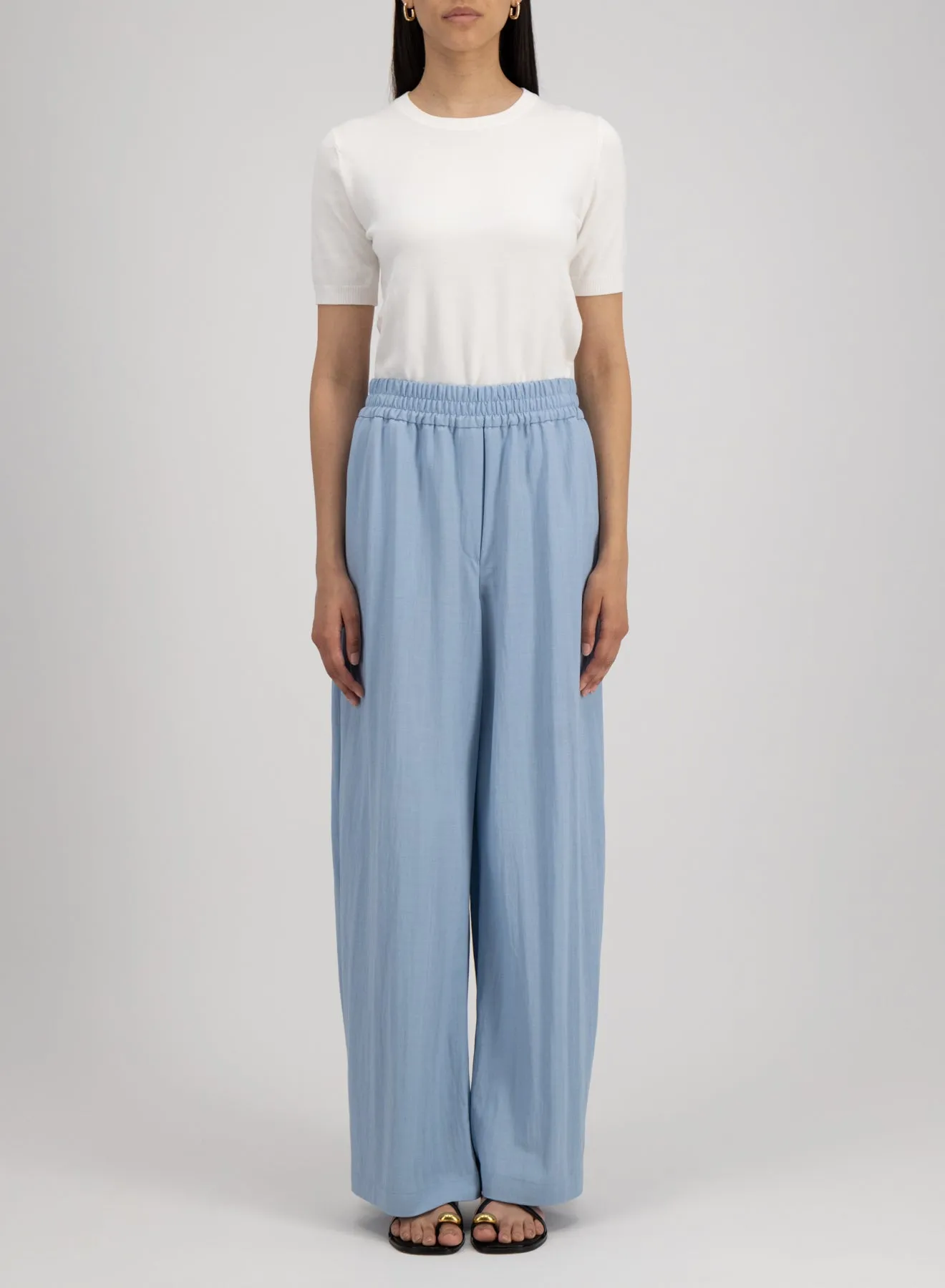 Palazzo jogging trousers rayon sold by Harris Wharf London product image thumbnail 4