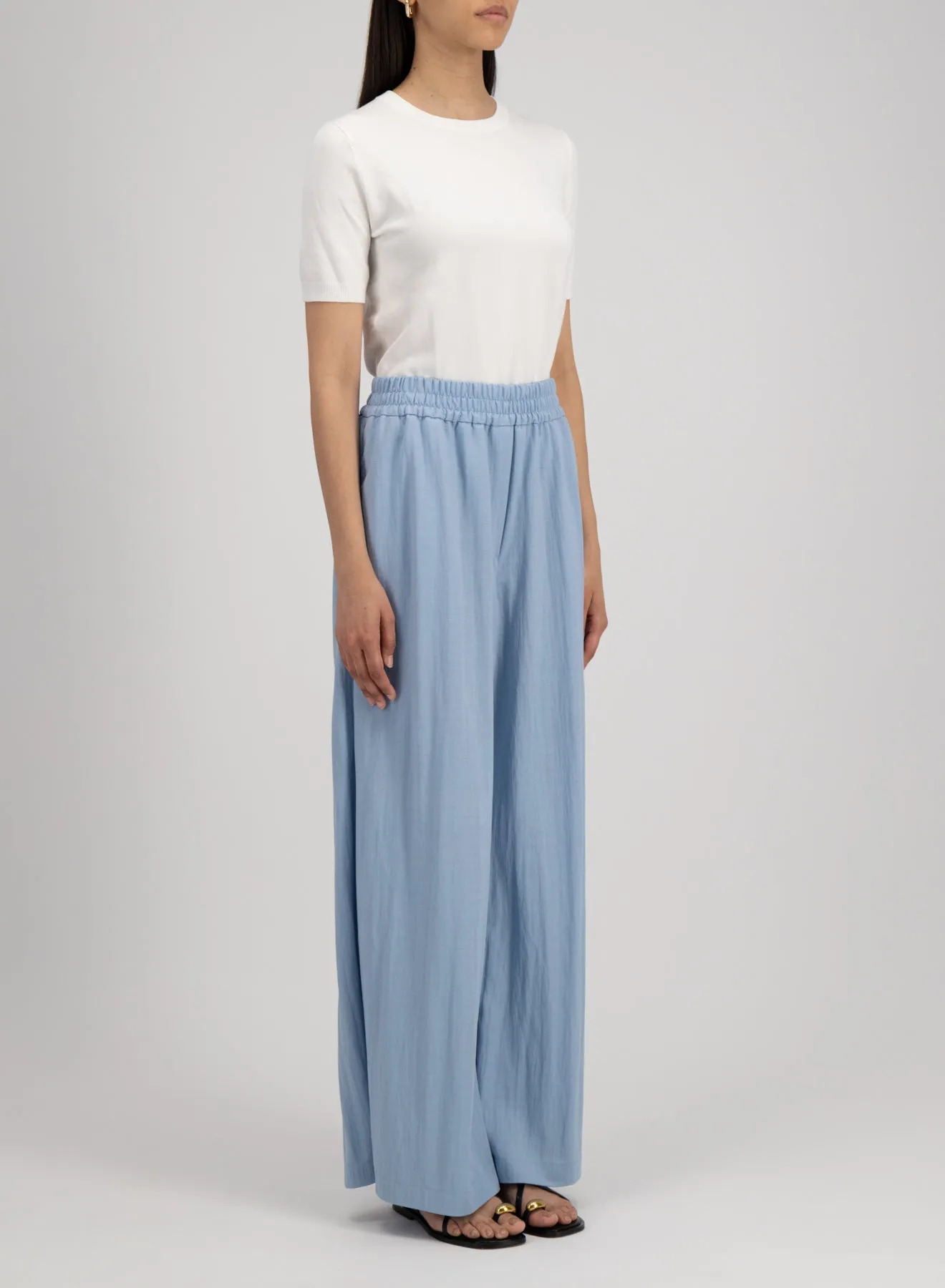 Palazzo jogging trousers rayon sold by Harris Wharf London product image thumbnail 5