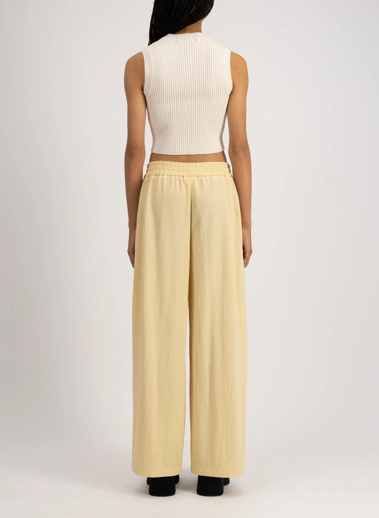 Palazzo jogging trousers rayon sold by Harris Wharf London product image thumbnail 4