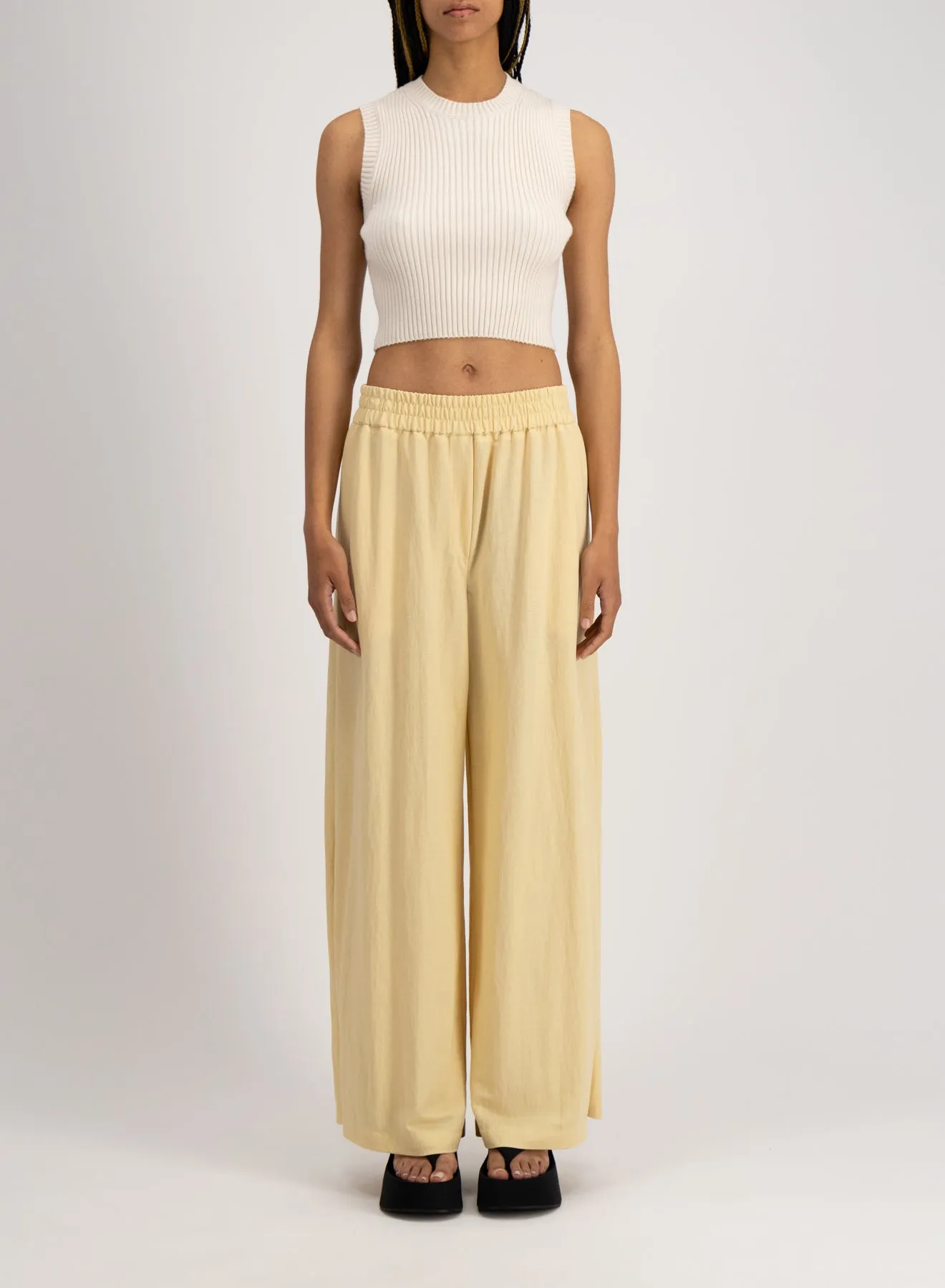 Palazzo jogging trousers rayon sold by Harris Wharf London product image thumbnail 2