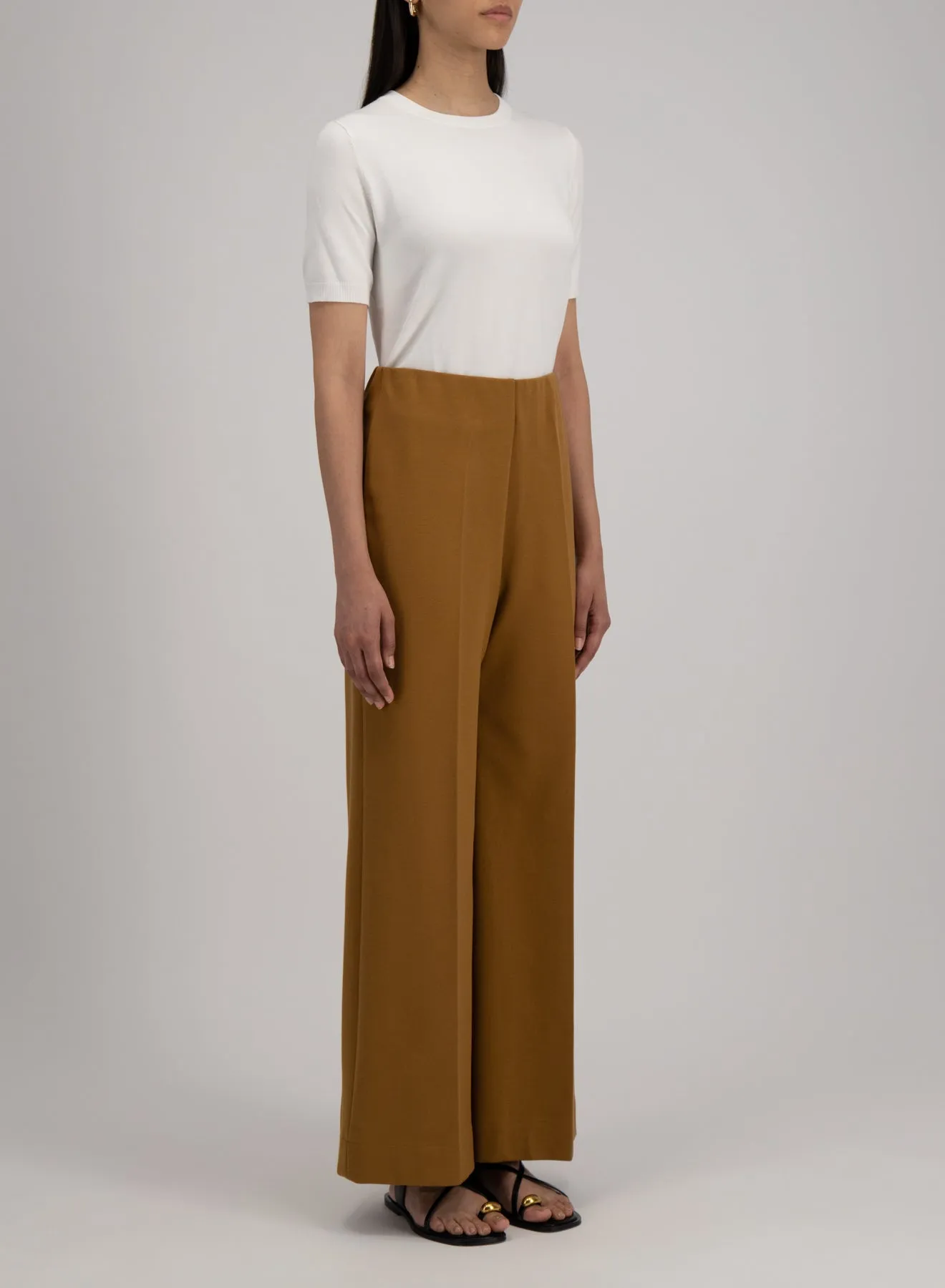 Flared trousers crafted with Loro Piana fabric sold by Harris Wharf London product image thumbnail 5
