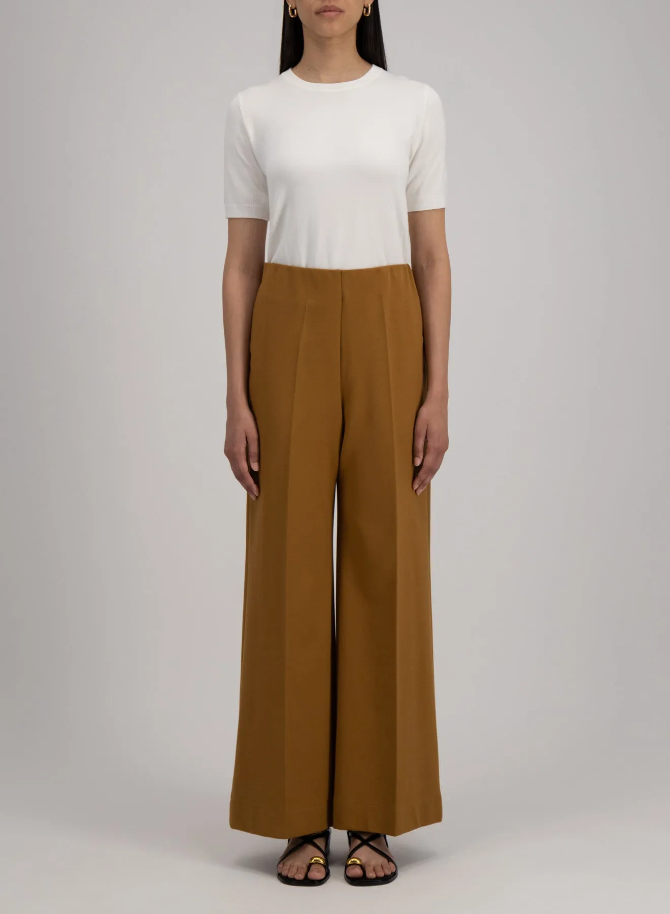 Flared trousers crafted with Loro Piana fabric sold by Harris Wharf London product image thumbnail 4