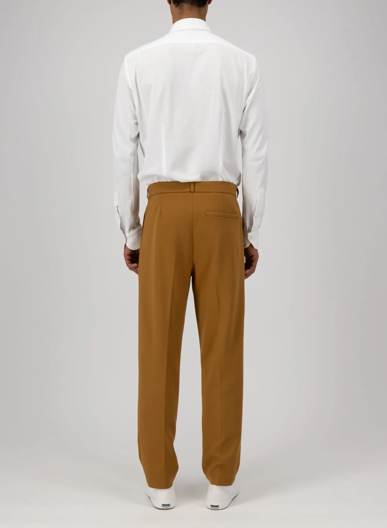 pleated trousers diagonal crafted with Loro Piana fabric sold by Harris Wharf London product image thumbnail 5
