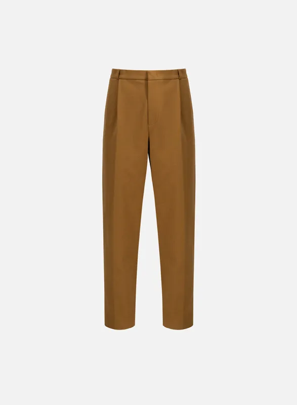 pleated trousers diagonal crafted with Loro Piana fabric sold by Harris Wharf London