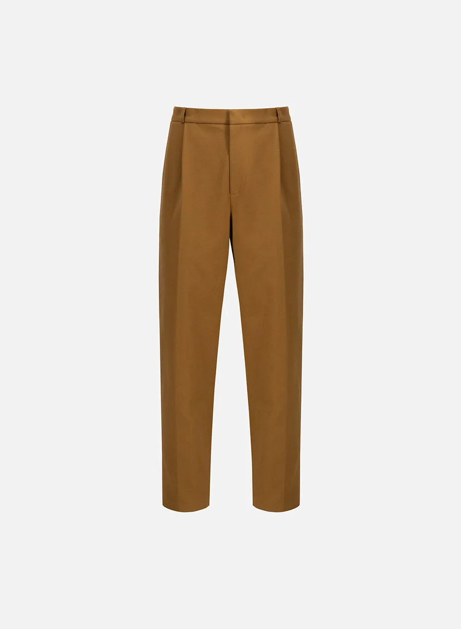 pleated trousers diagonal crafted with Loro Piana fabric sold by Harris Wharf London