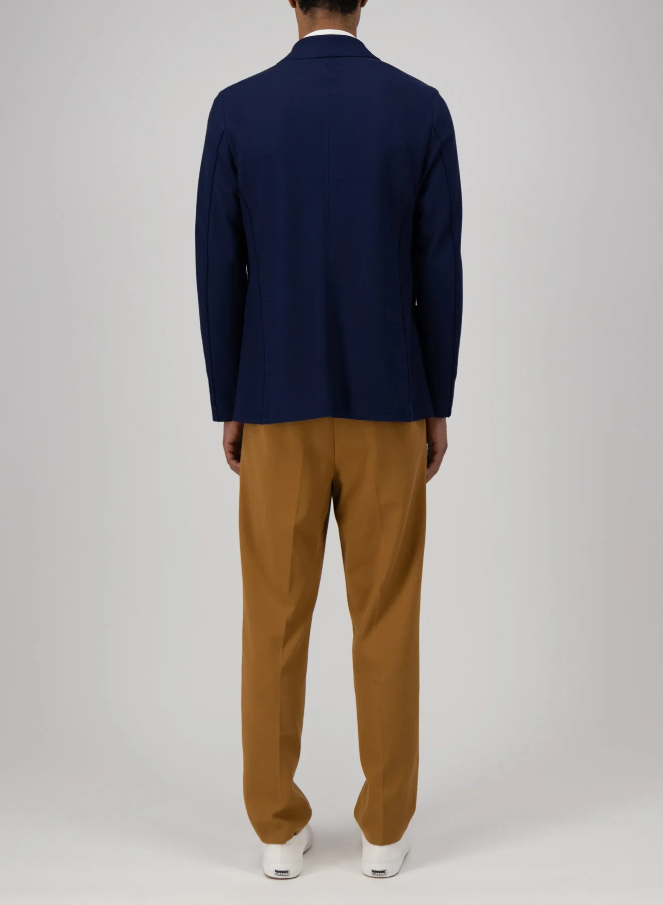 Peak lapel blazer honeycomb crafted with Loro Piana fabric sold by Harris Wharf London product image thumbnail 4