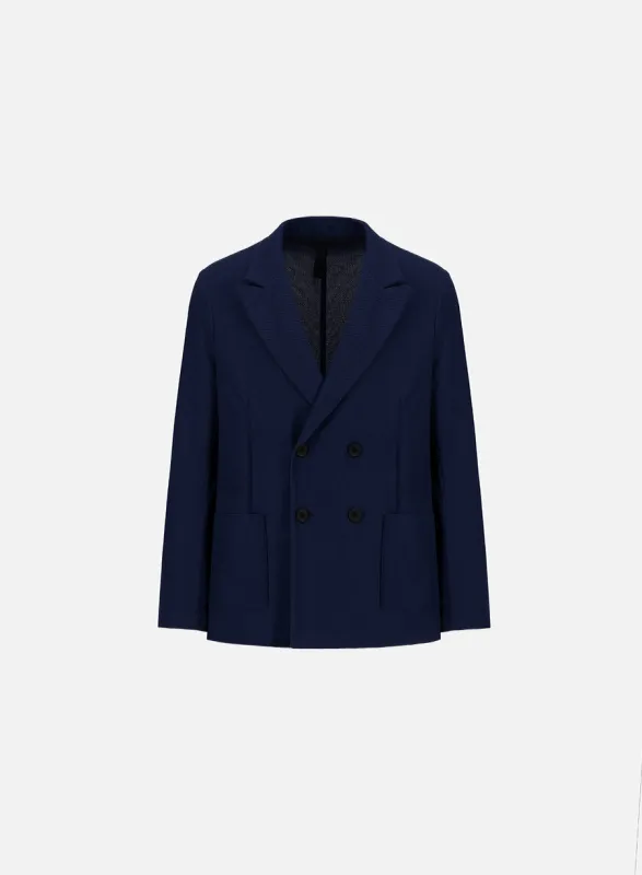 Peak lapel blazer honeycomb crafted with Loro Piana fabric made by Harris Wharf London