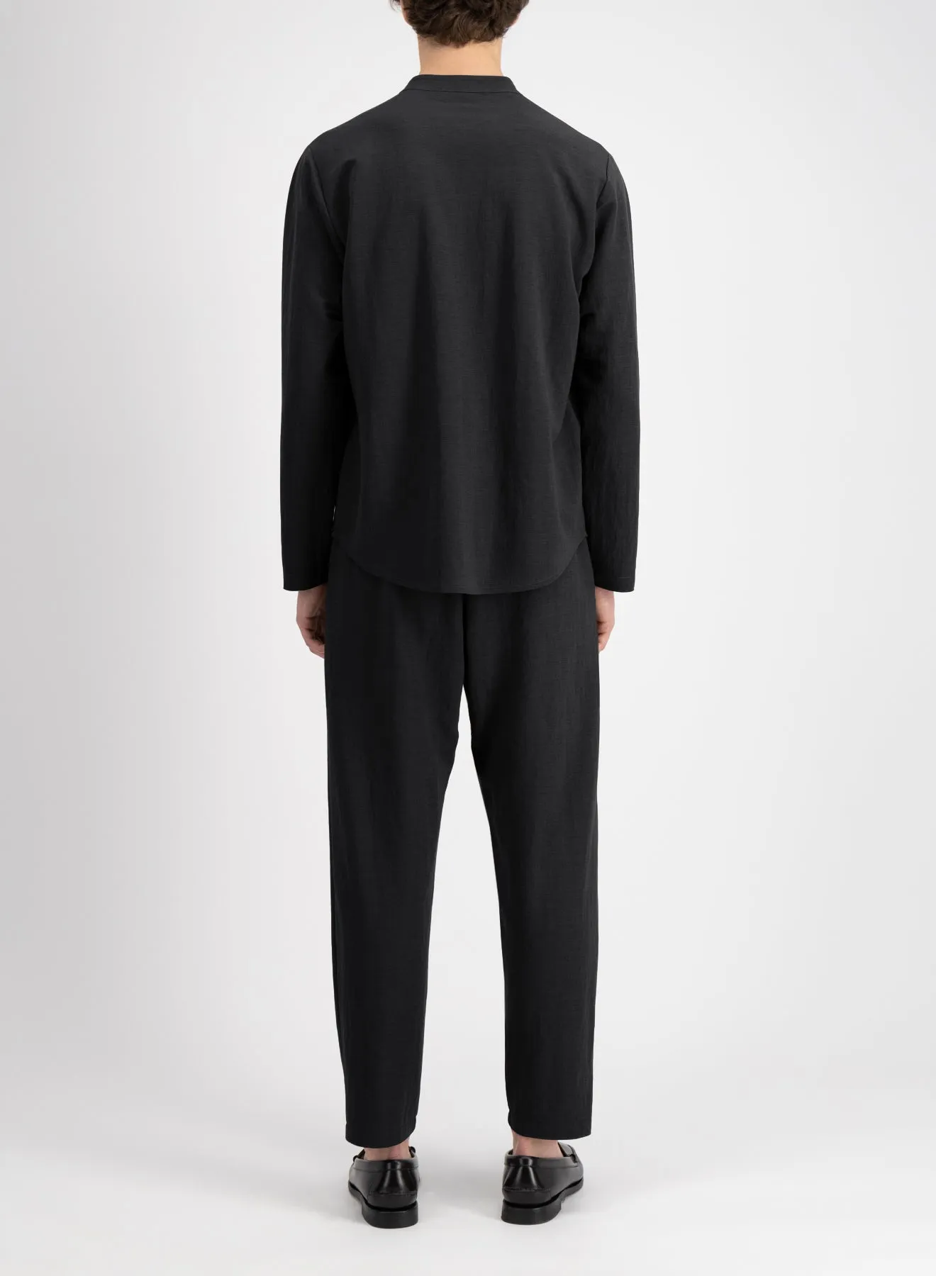 Henley shirt rayon sold by Harris Wharf London product image thumbnail 3