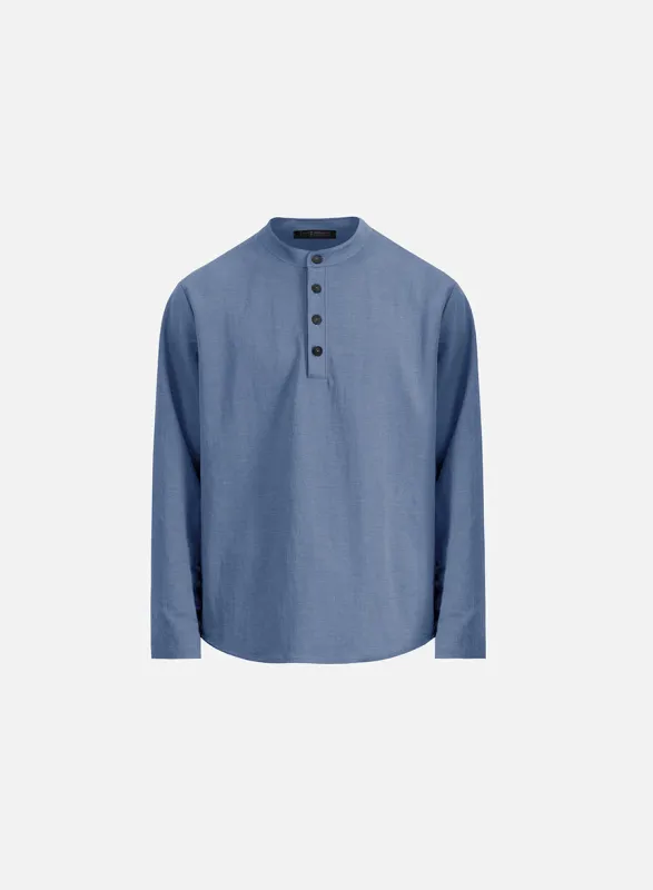 Henley shirt rayon sold by Harris Wharf London