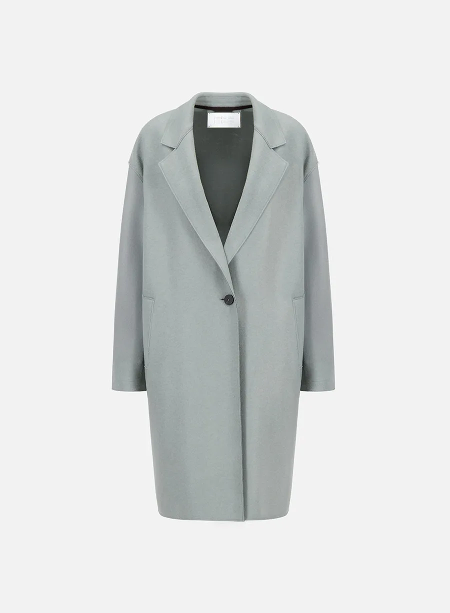 Oversized coat cashmere blend sold by Harris Wharf London