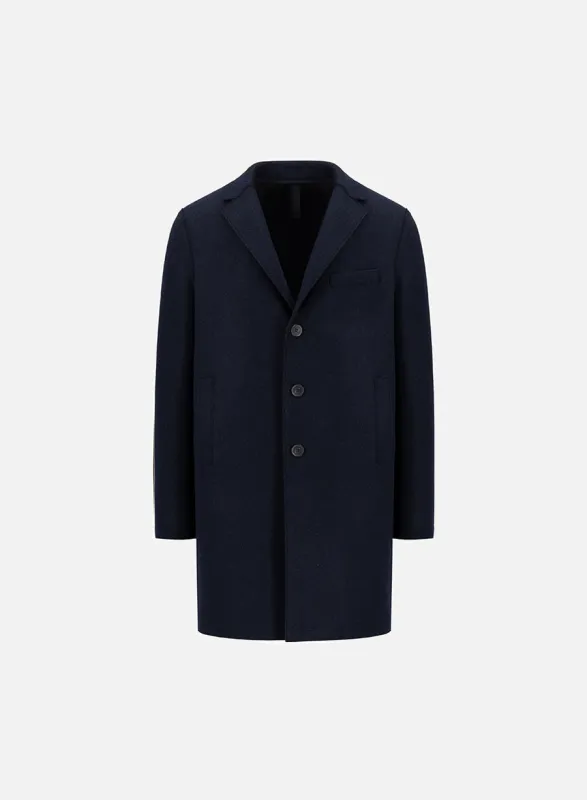 Boxy coat double crafted with Loro Piana fabric made by Harris Wharf London