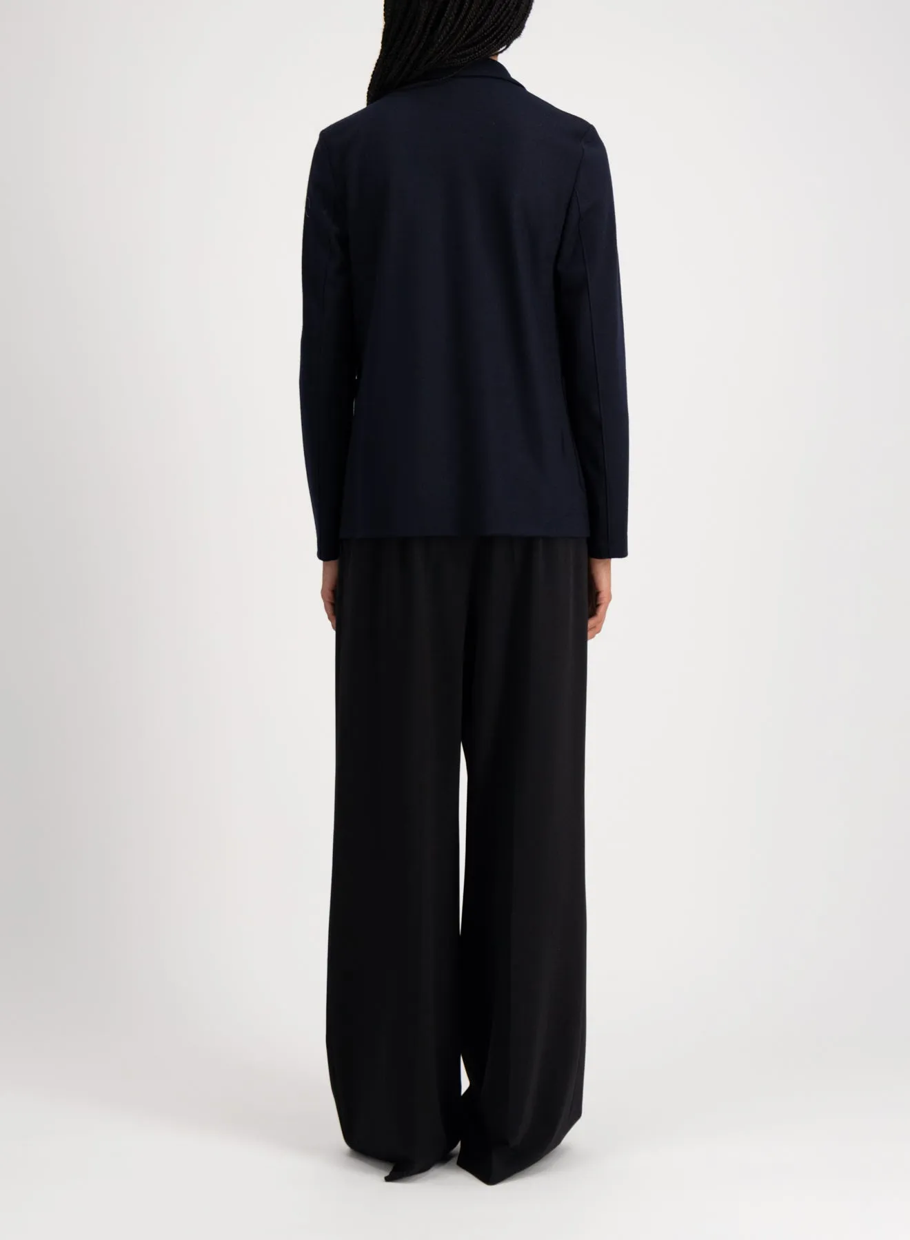 Stand up collar blazer in superfine merino sold by Harris Wharf London product image thumbnail 4