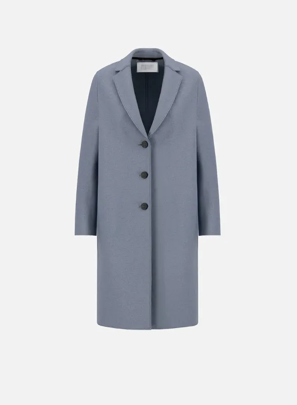 Overcoat in pressed wool made by Harris Wharf London