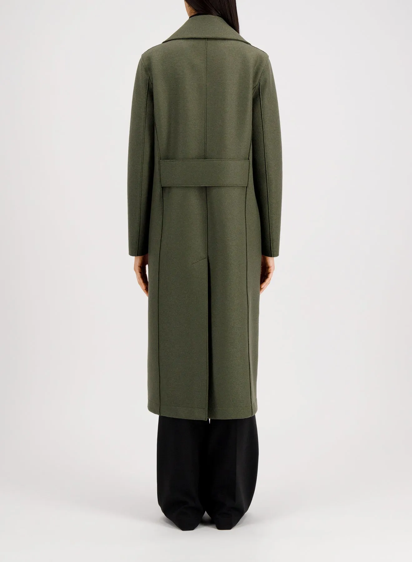 Military coat in pressed wool sold by Harris Wharf London product image thumbnail 4