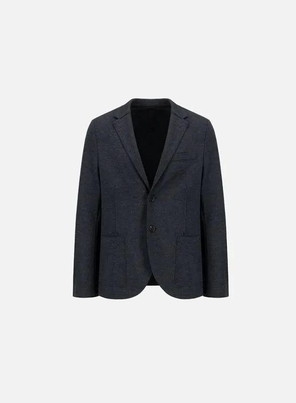 Blazer in superfine merino made by Harris Wharf London