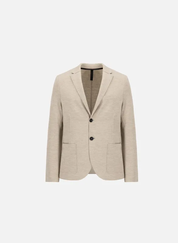 Blazer in superfine merino made by Harris Wharf London