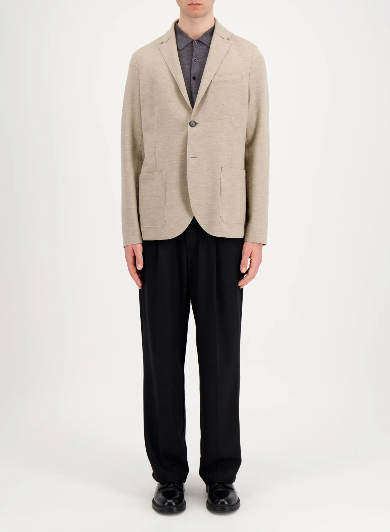 Blazer in superfine merino sold by Harris Wharf London product image thumbnail 3