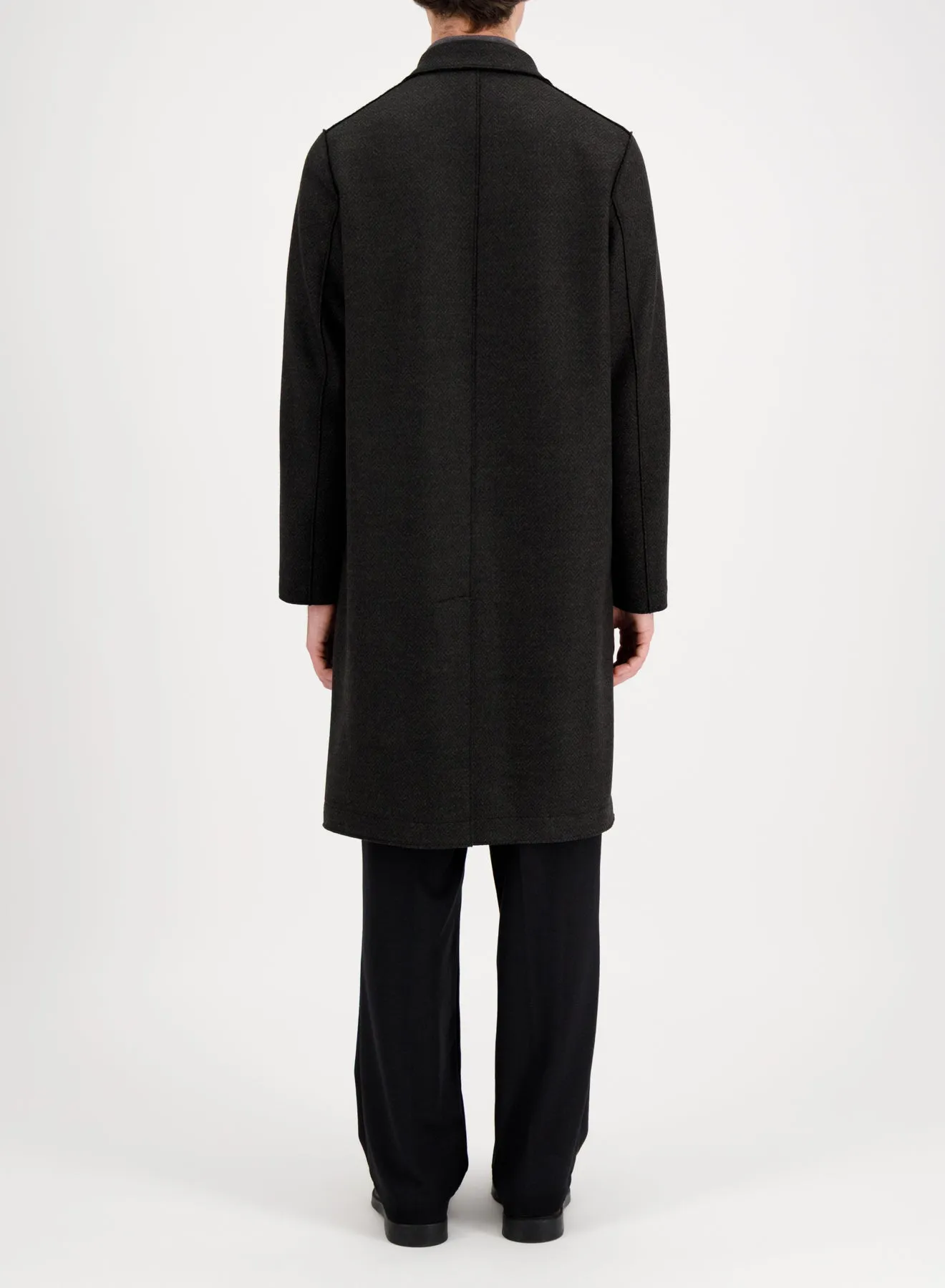 Overcoat jacquard sold by Harris Wharf London product image thumbnail 4
