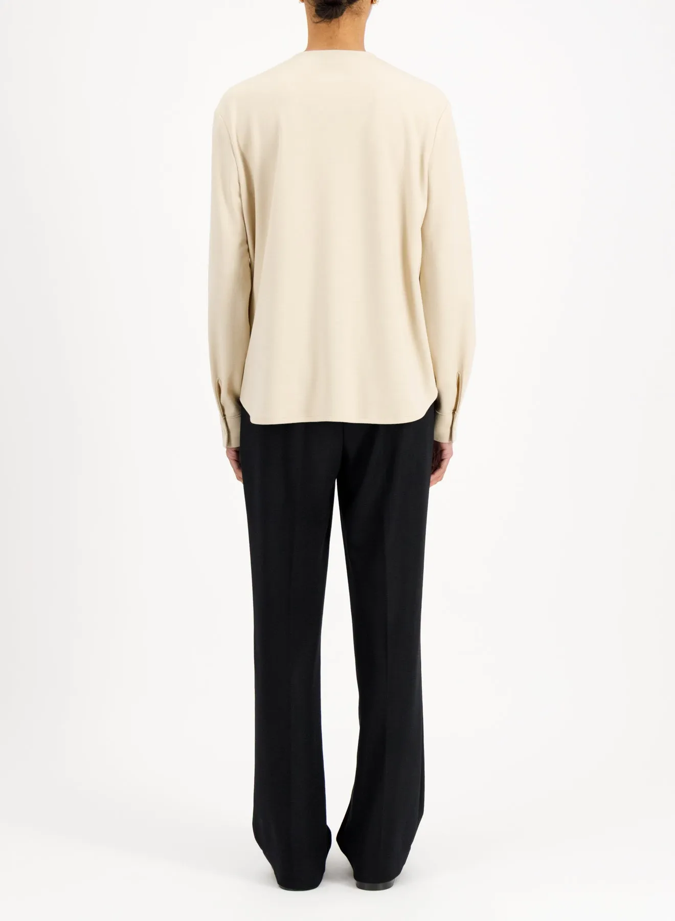 Shirt in superfine merino sold by Harris Wharf London product image thumbnail 4