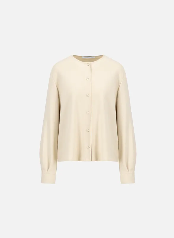 Shirt in superfine merino made by Harris Wharf London