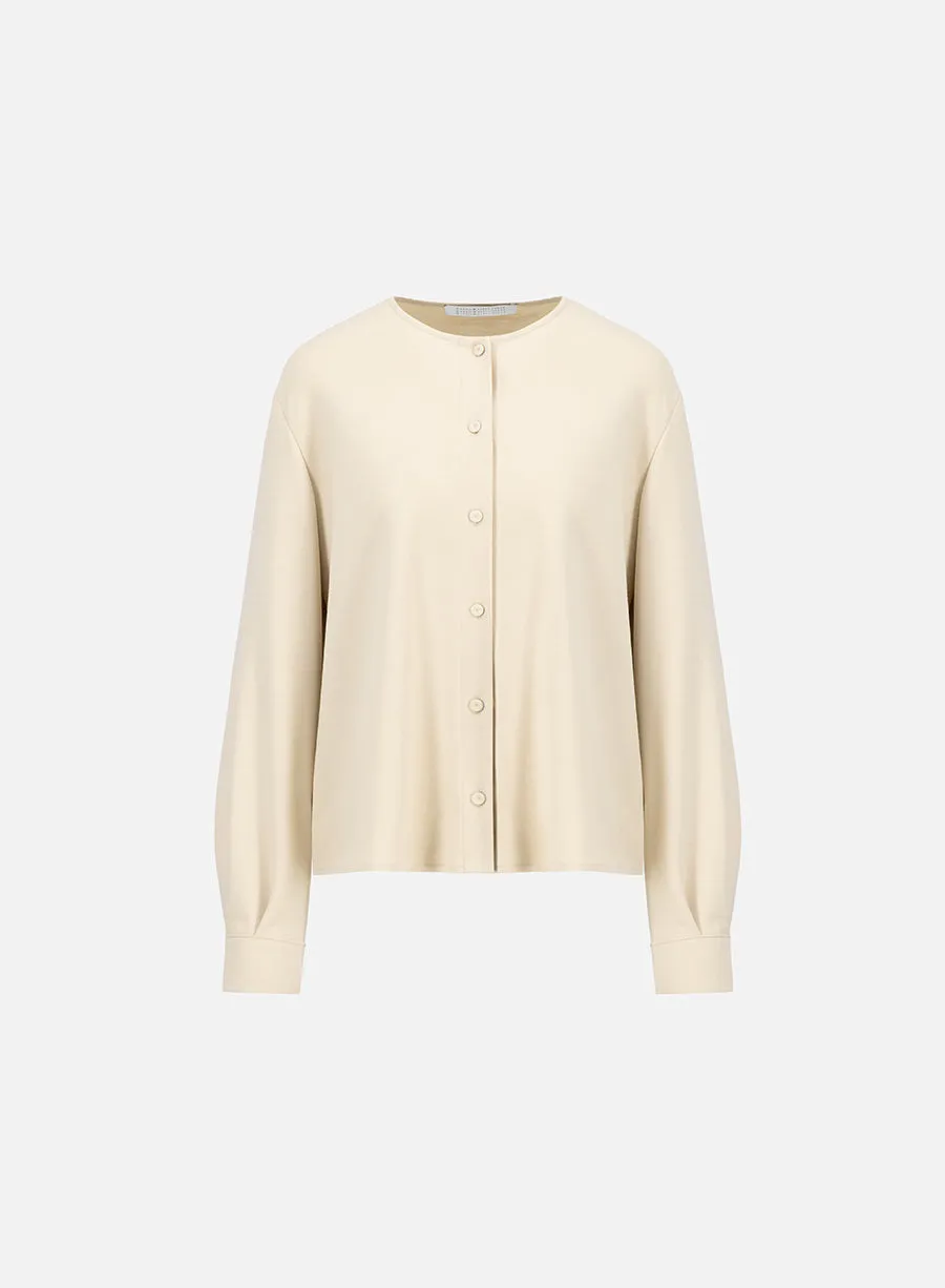 Shirt in superfine merino sold by Harris Wharf London