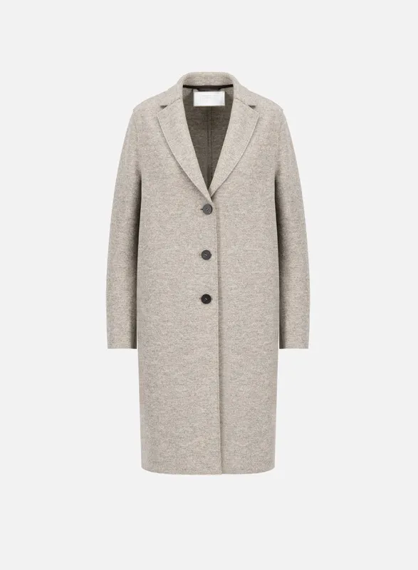 Overcoat in pressed wool made by Harris Wharf London