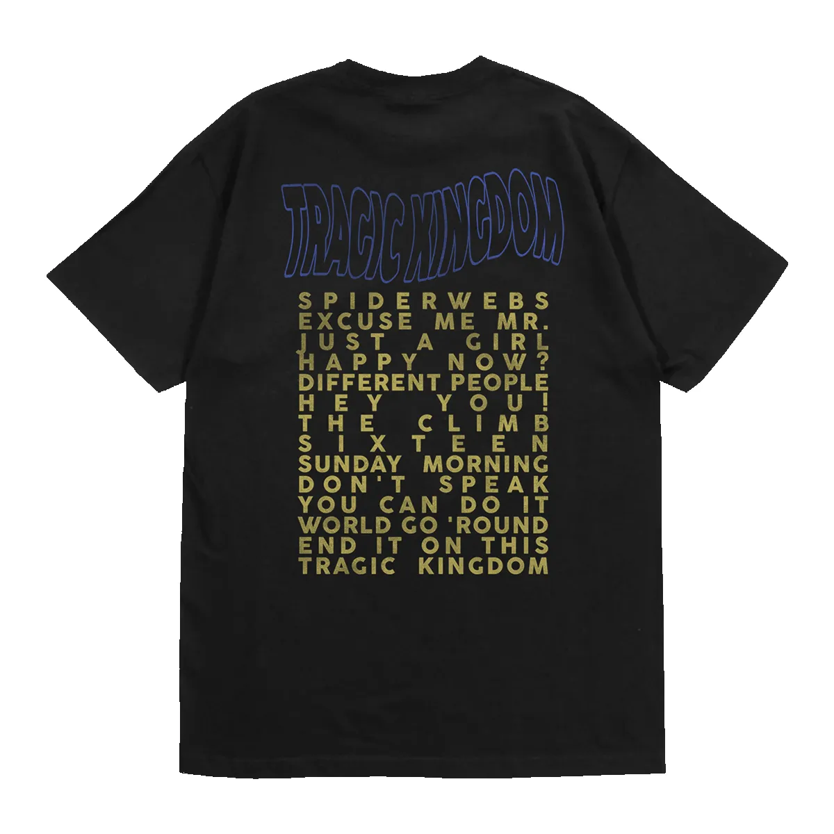 Tragic Kingdom Tracklist Tee sold by No Doubt product image thumbnail 2