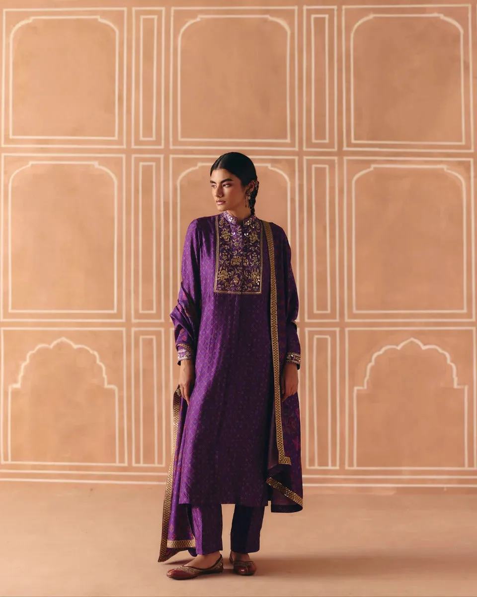 Imperial Violet Kurta Set sold by Market