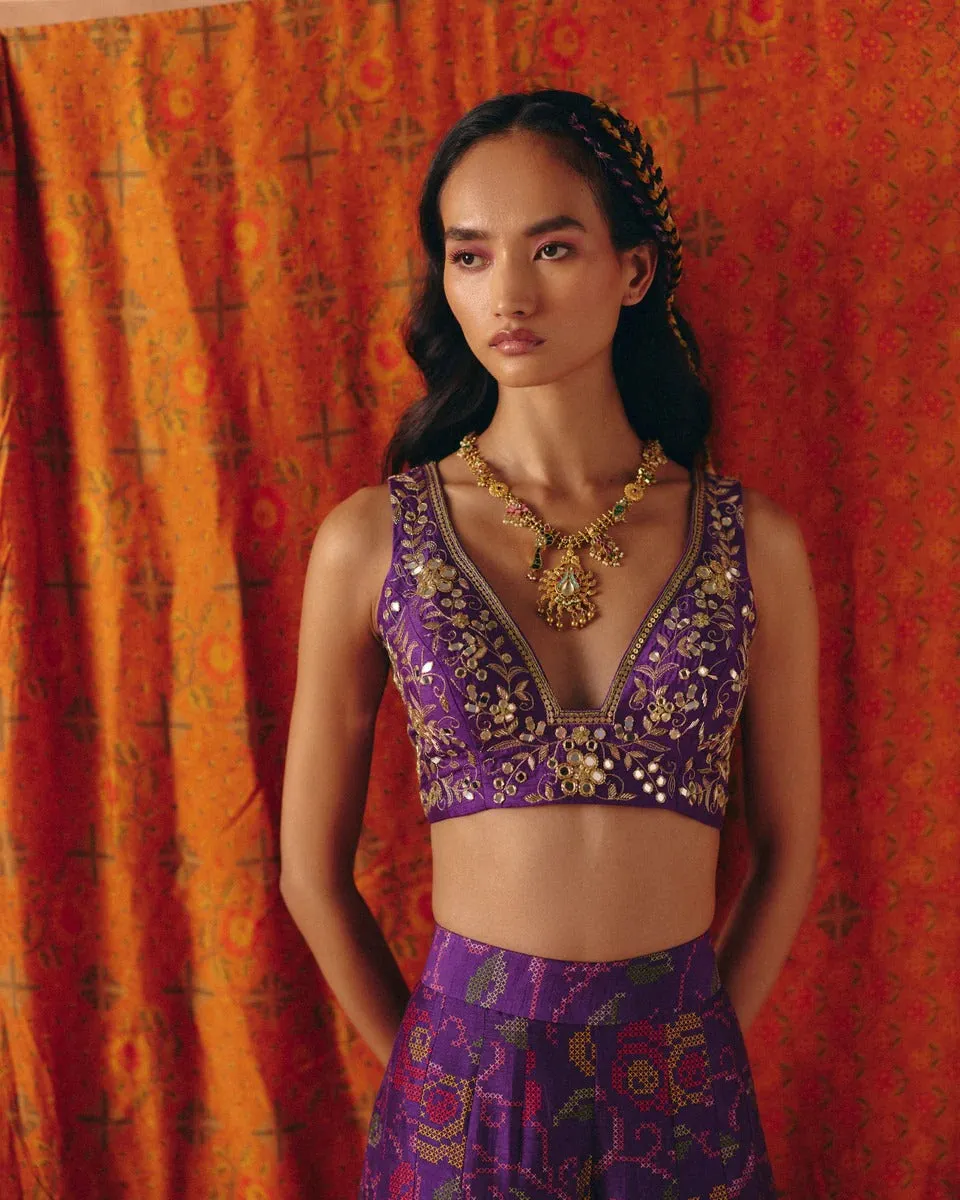 Imperial Violet Crop Top + Pants sold by Market product image thumbnail 3