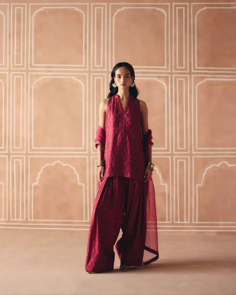 Berry Plum Farshi Salwar Kurta sold by Market
