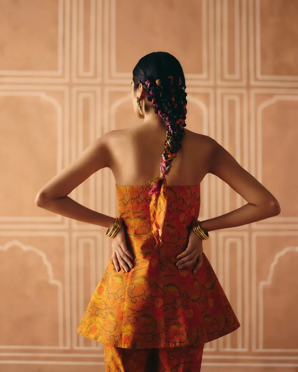 Burnt Orange Peplum Co-ord sold by Market product image thumbnail 2