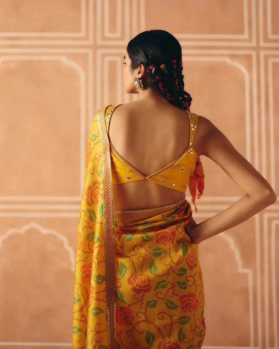 Marigold Saree sold by Market product image thumbnail 2