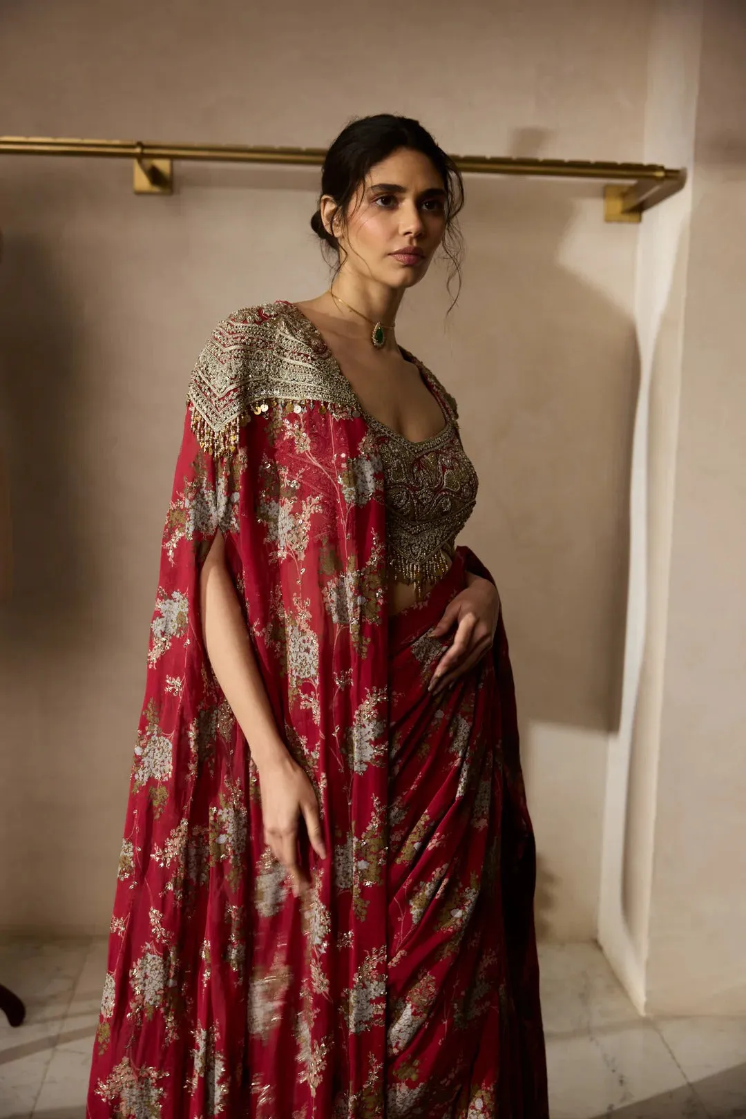 Nova Cape Saree Set sold by Market product image thumbnail 2