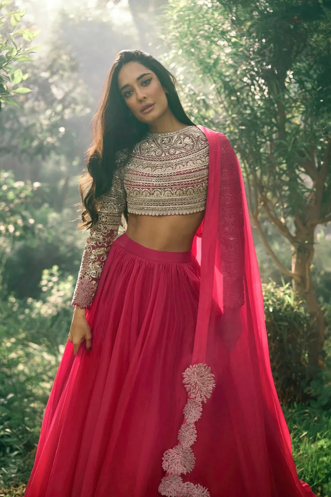 Deep Pink Lisa Lehenga sold by Market product image thumbnail 2
