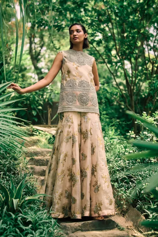 Dusty Pink Sylvia Kurti Set made by Market