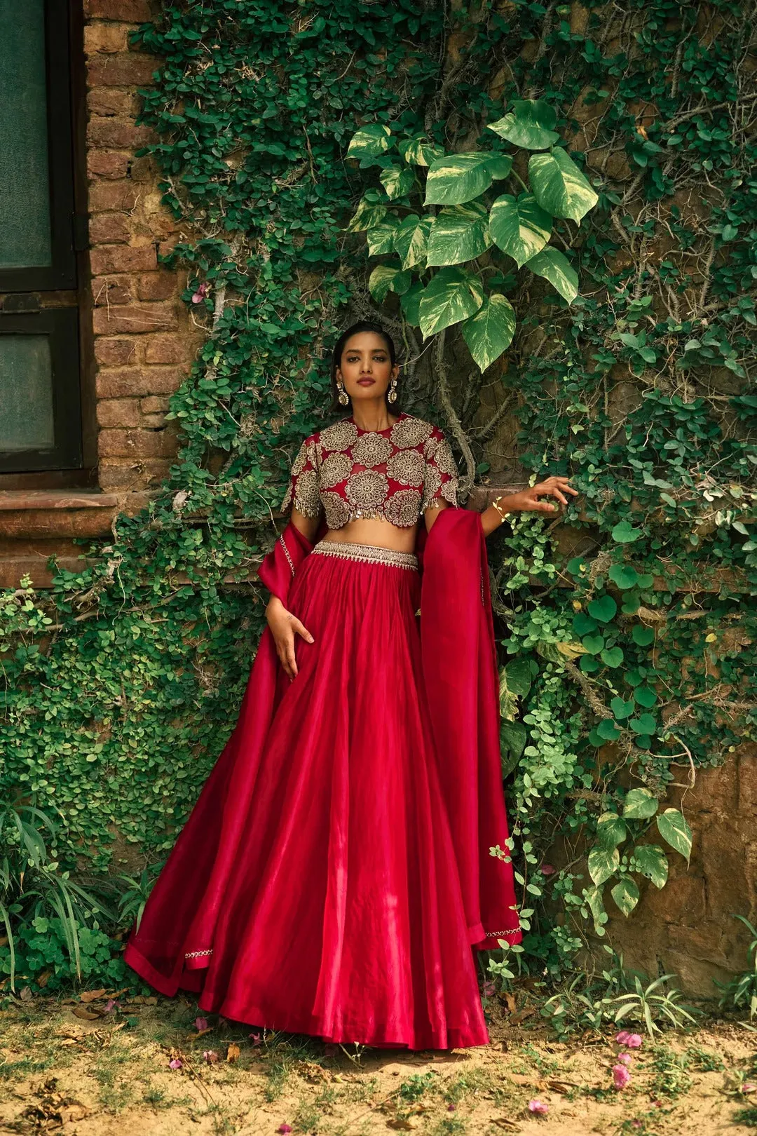 Crimson Red Lehenga sold by Market